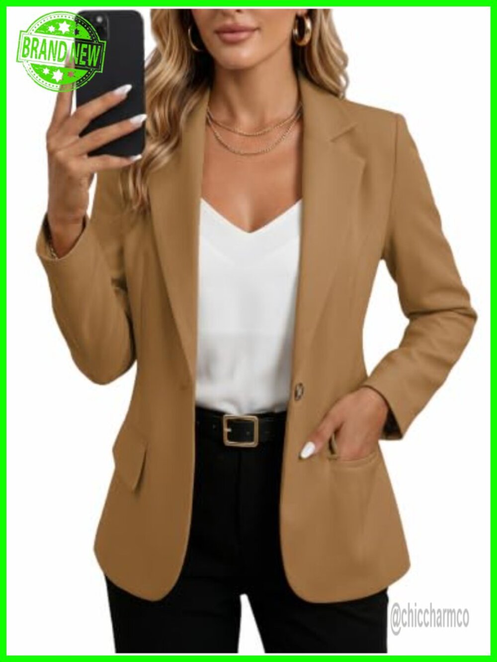 Women's Lightweight Business Casual Blazer Jacket Long Sleeve Work Office